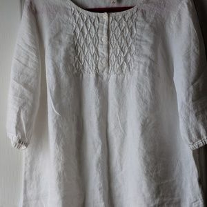 White linen peasant shirt